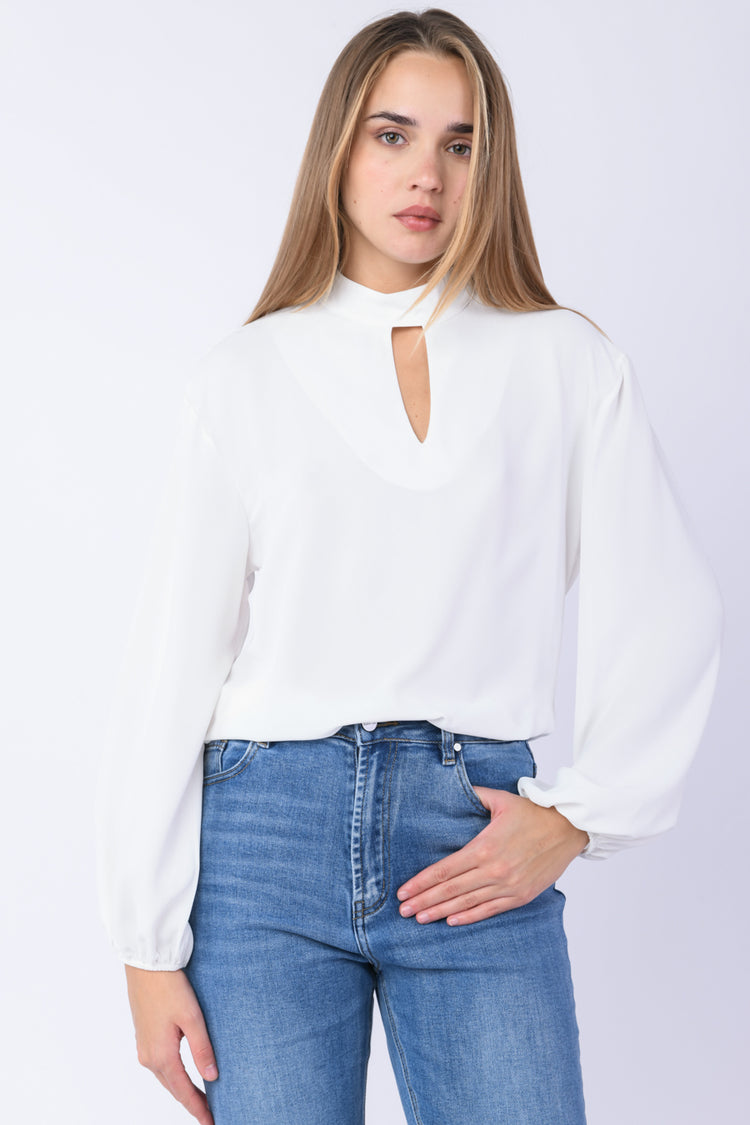 Blusa con cut-out a goccia