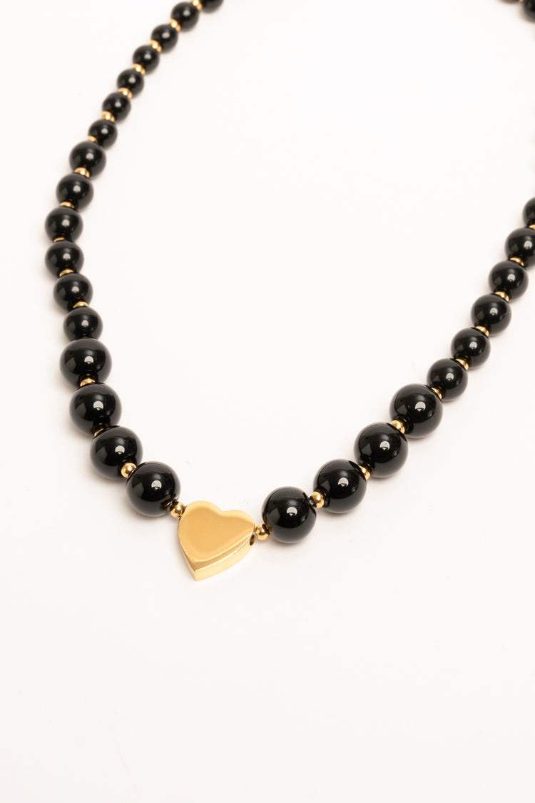 Collana sfere e cuore