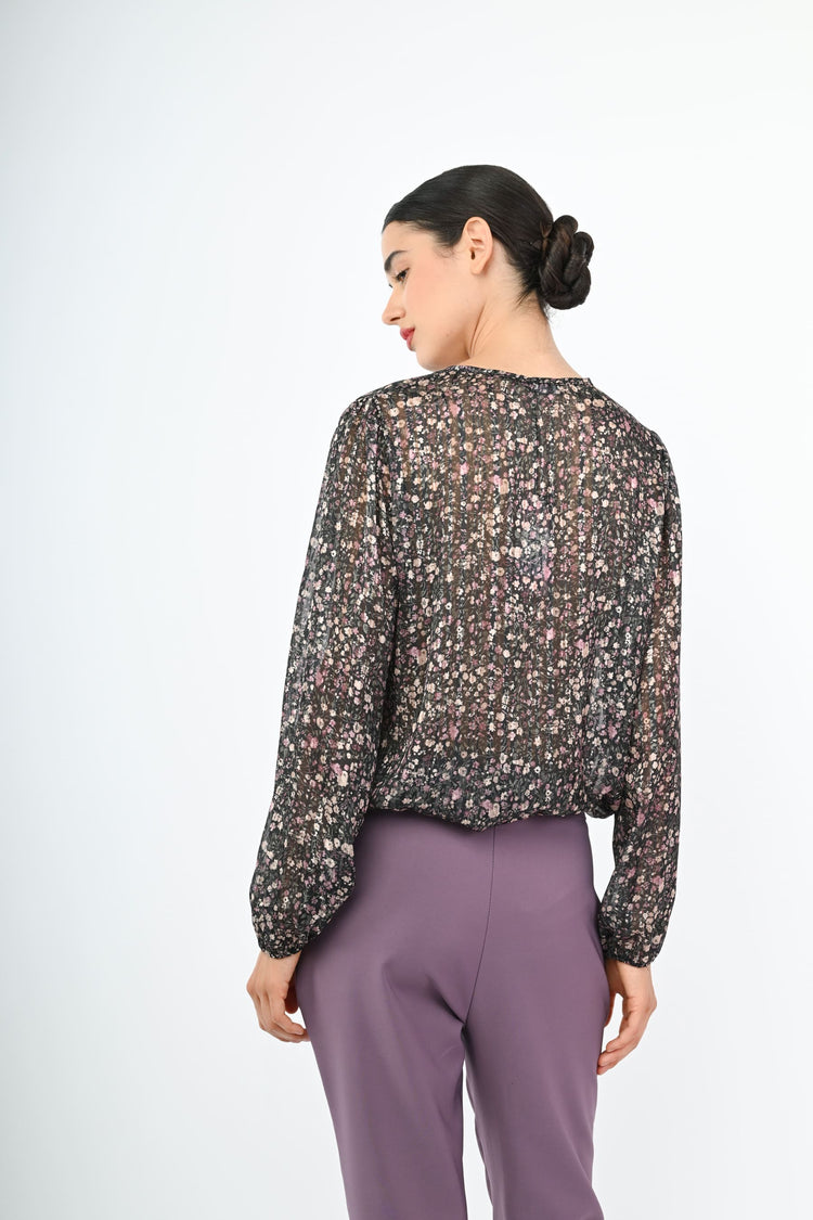 Blusa in georgette a stampa floreale