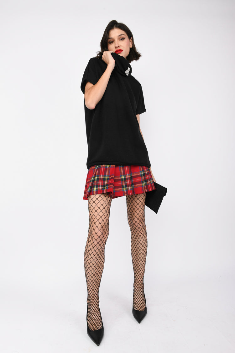 Minigonna a pieghe tartan