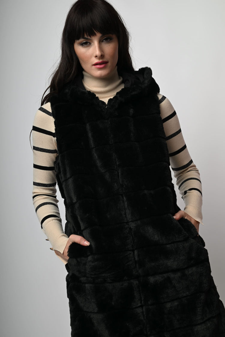 Gilet lungo in faux fur