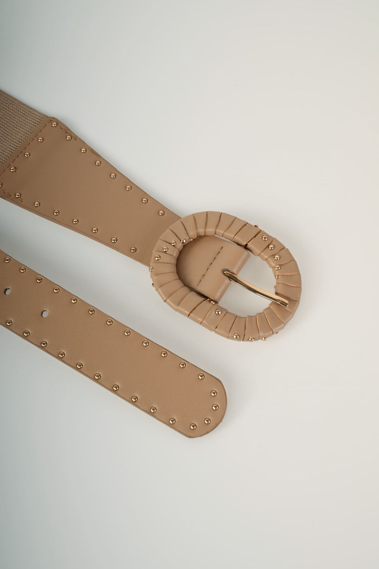 Cintura elastica con mini borchie