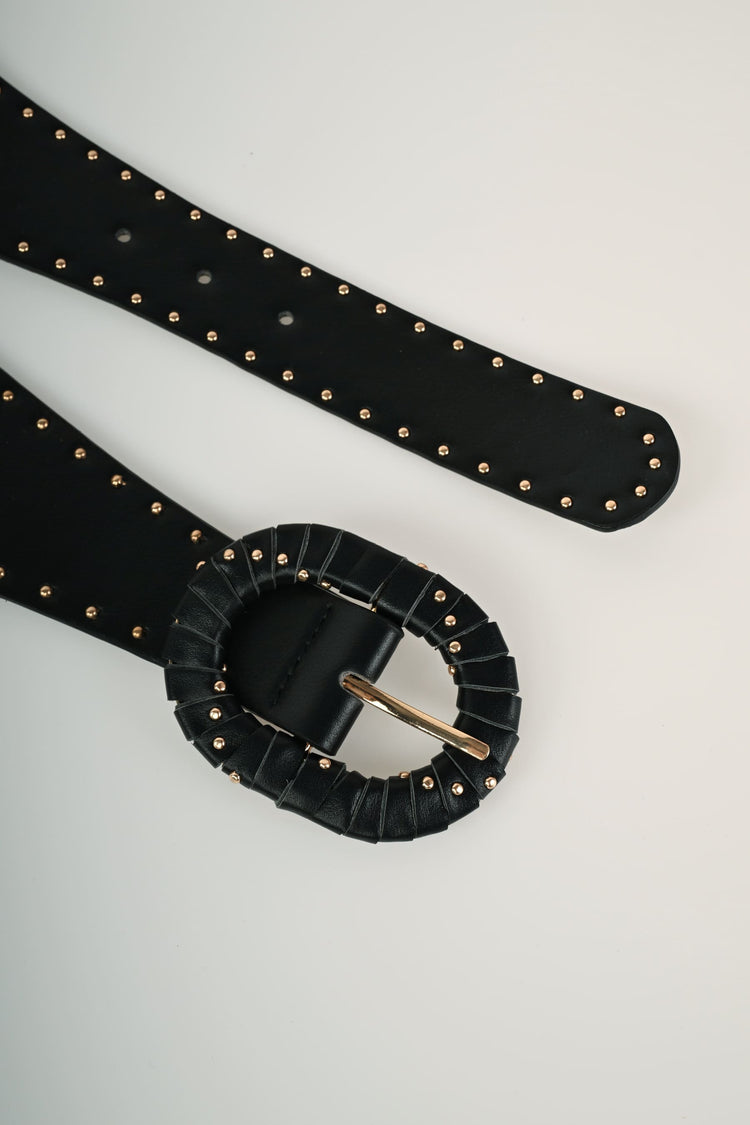 Cintura elastica con mini borchie