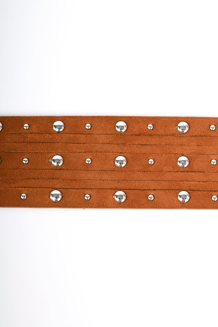 Fusciacca effetto scamosciato borchie