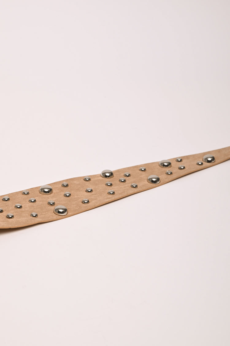 Cintura a fascia con borchie