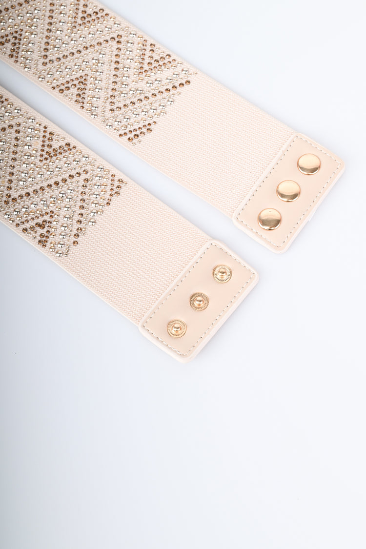 Cintura zig zag strass