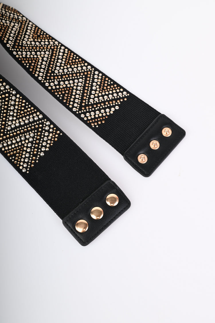 Cintura zig zag strass