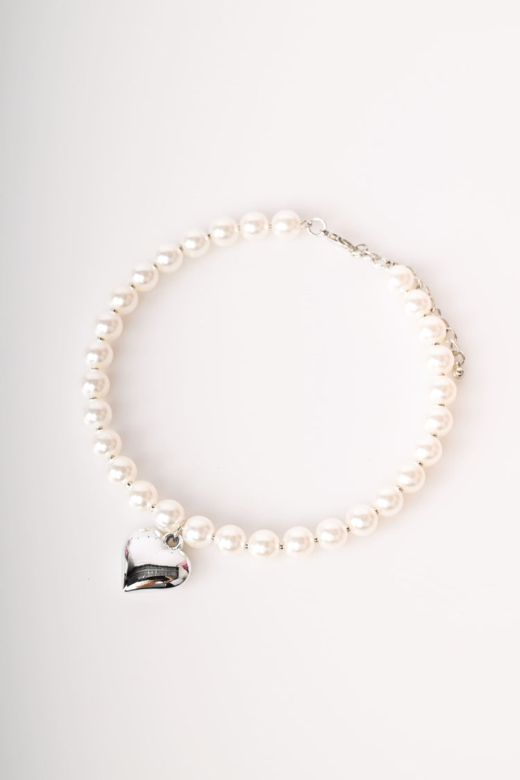 Collana con perle e cuore