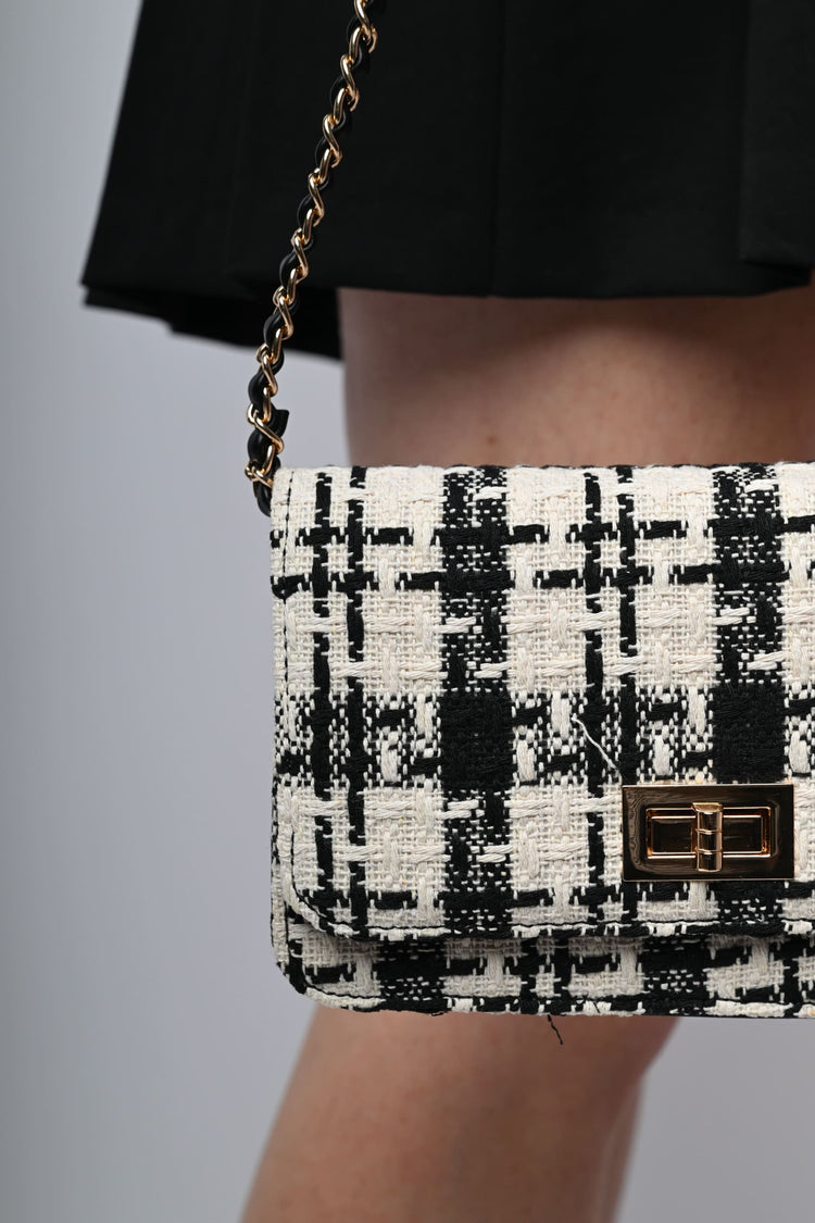 Borsa in bouclé check