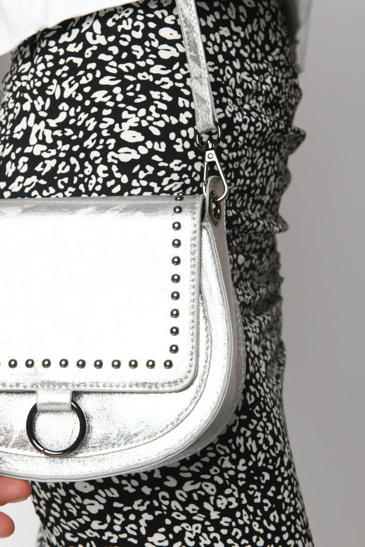 Borsa in similpelle laminata