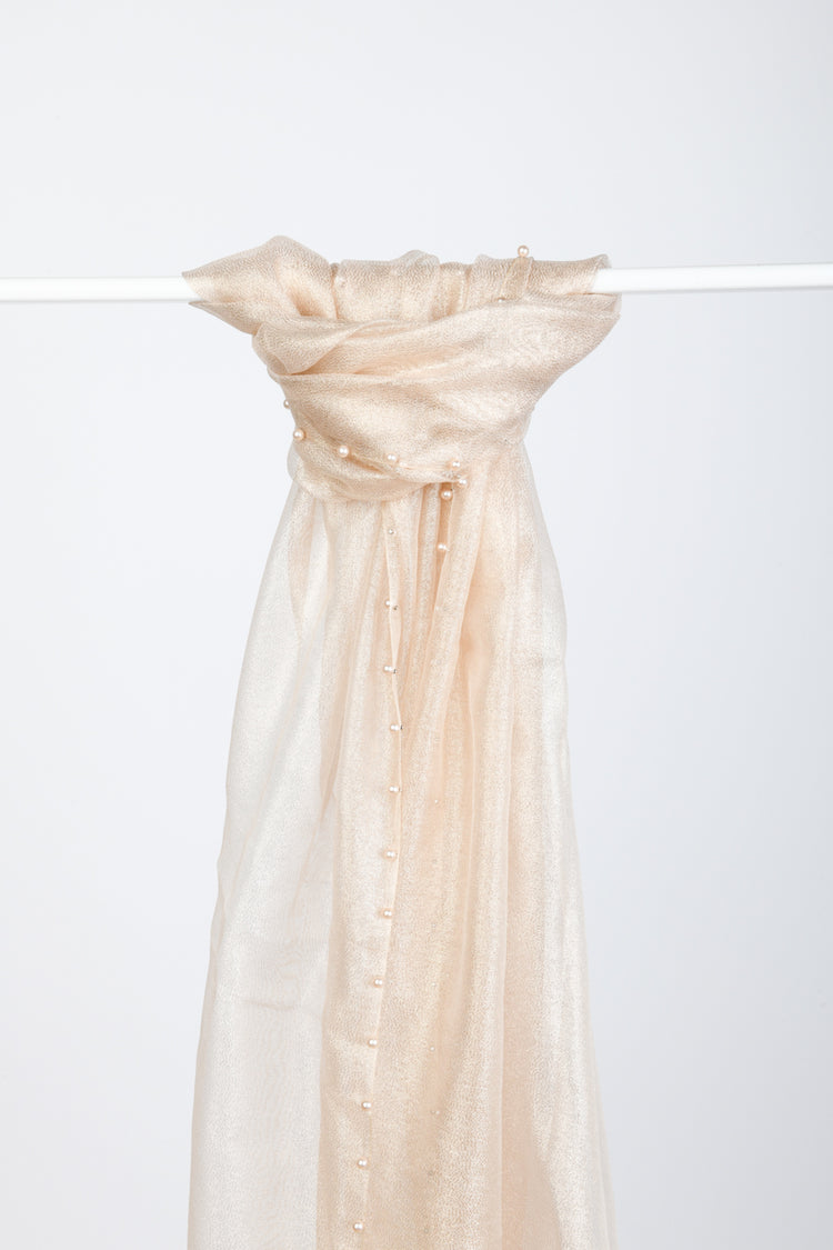 Stola in tulle con perline