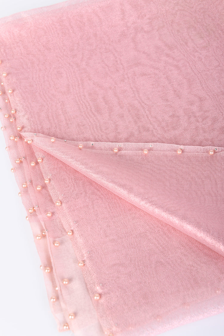 Sciarpa in tulle con perline