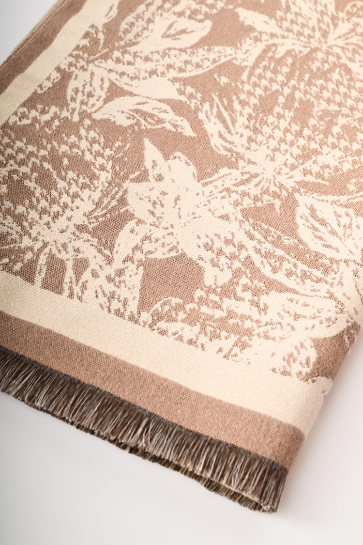 Sciarpa in jacquard floreale