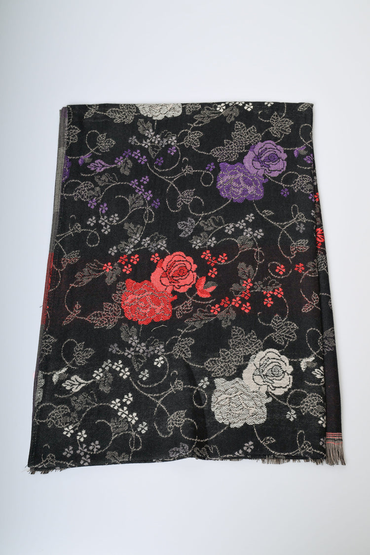 Sciarpa in jacquard floreale