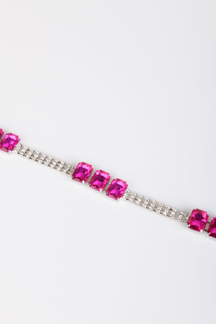 Cintura a catenella con strass