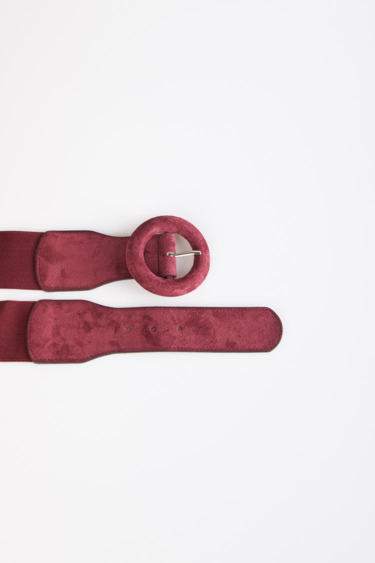 Cintura elastica effetto suede