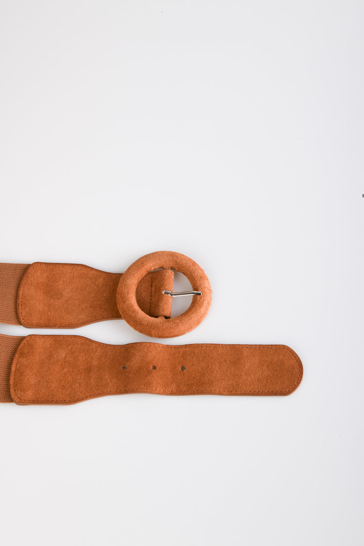 Cintura elastica effetto suede