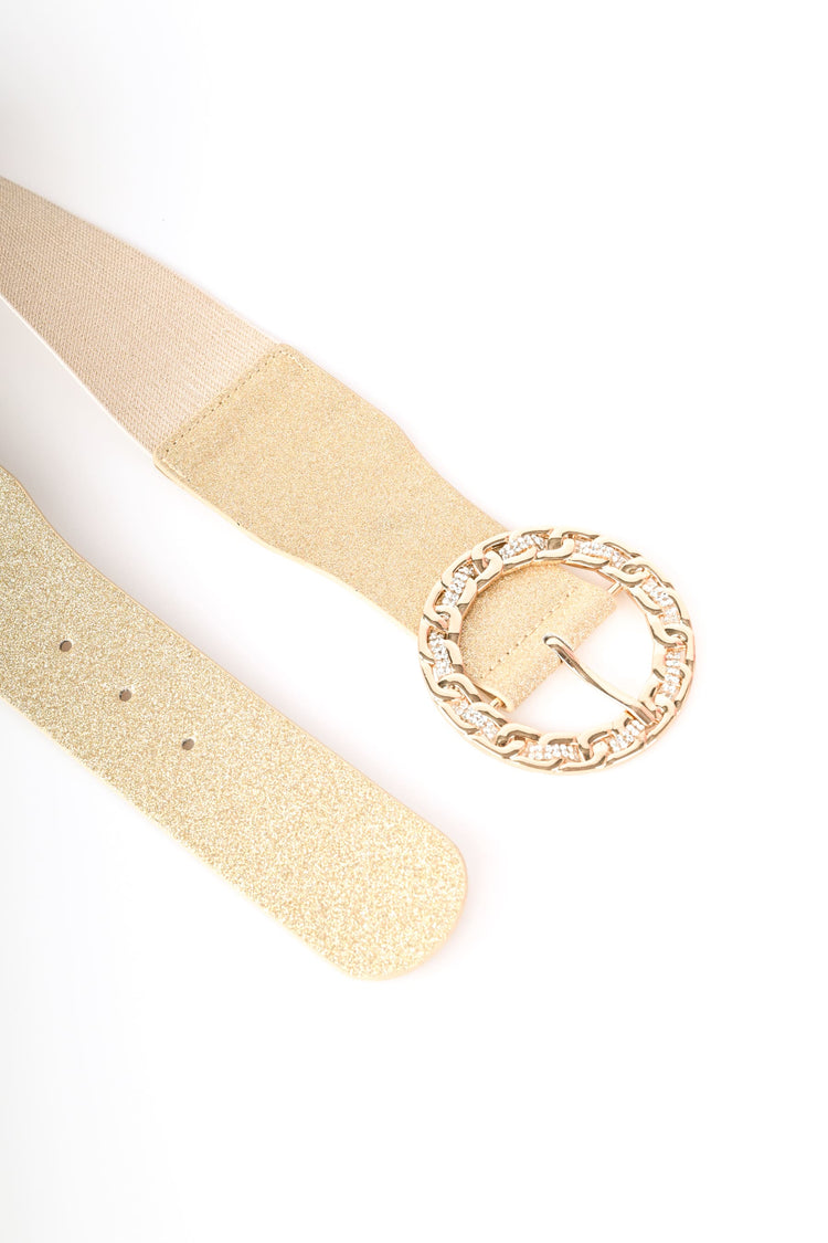 Cintura fibbia tonda treccia