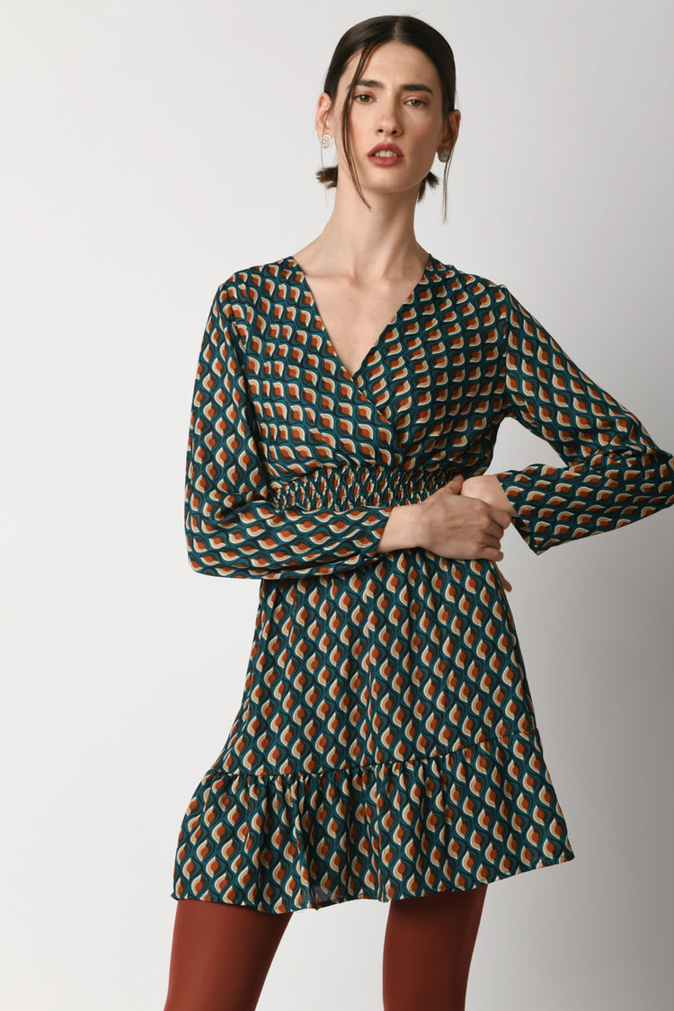 Mini abito a stampa geometrica