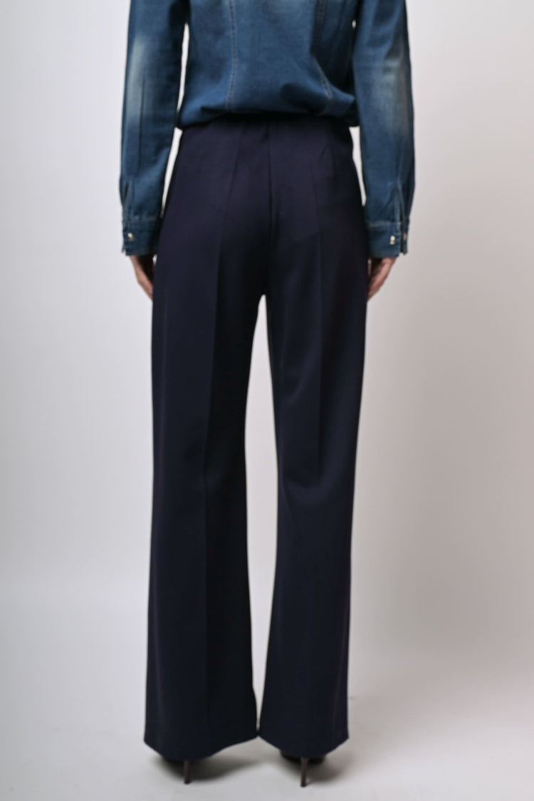 Pantaloni palazzo misto viscosa stretch