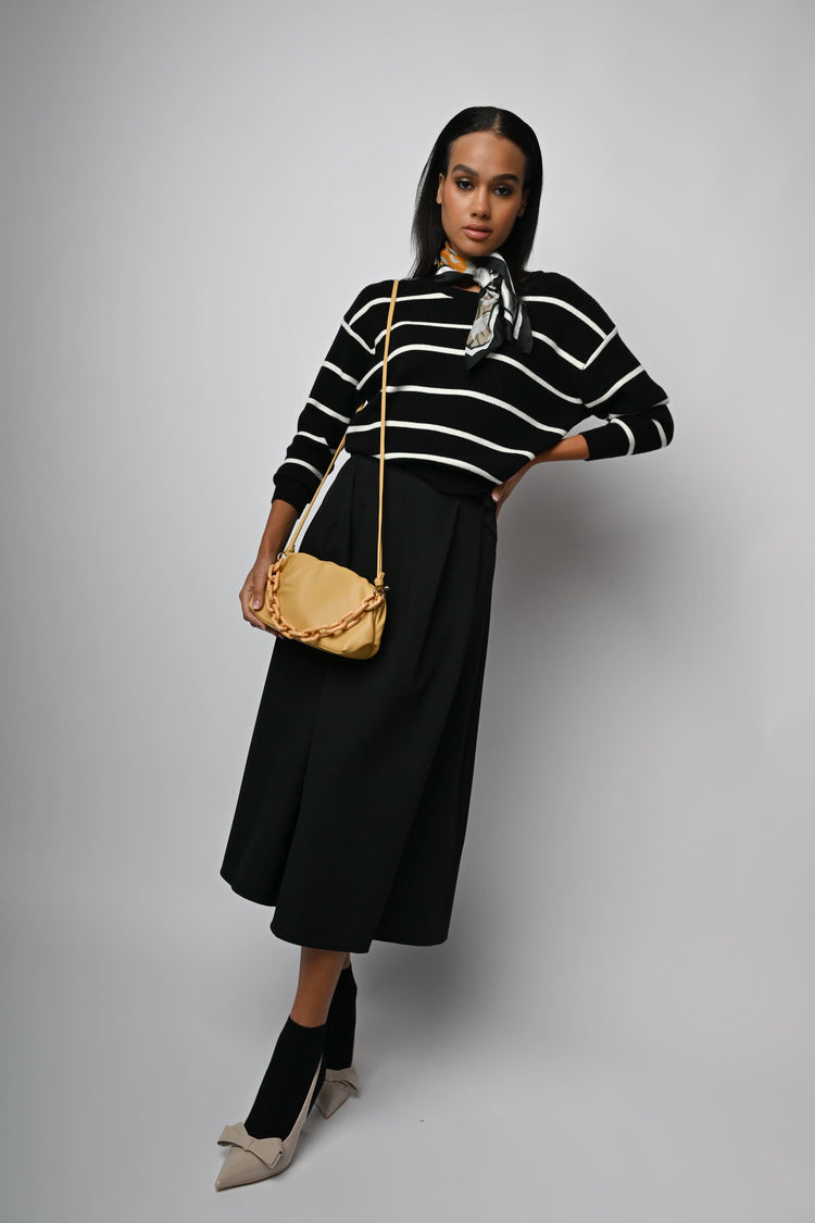 Gonna longuette con cintura