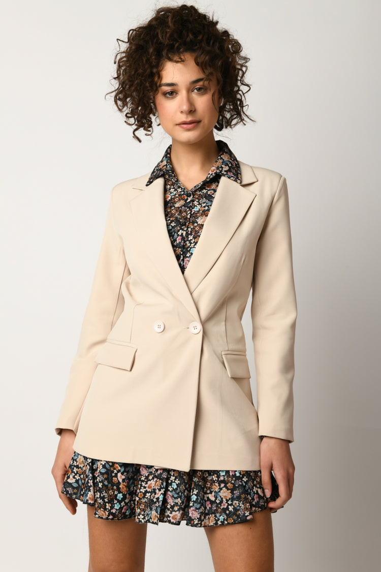 Blazer lungo doppiopetto