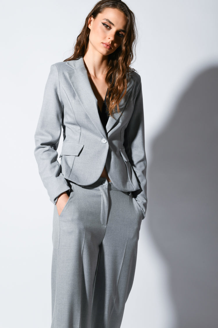 Blazer monopetto misto viscosa