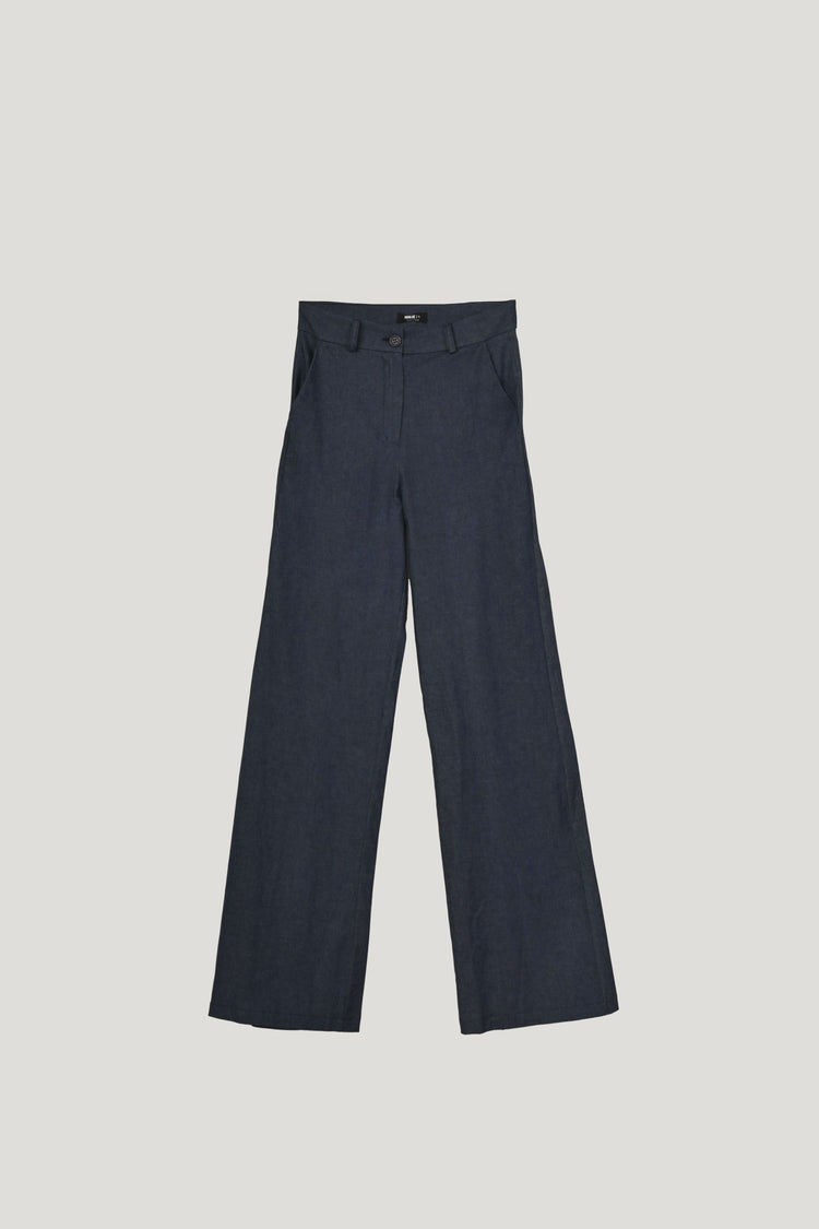 Pantaloni palazzo in denim leggero