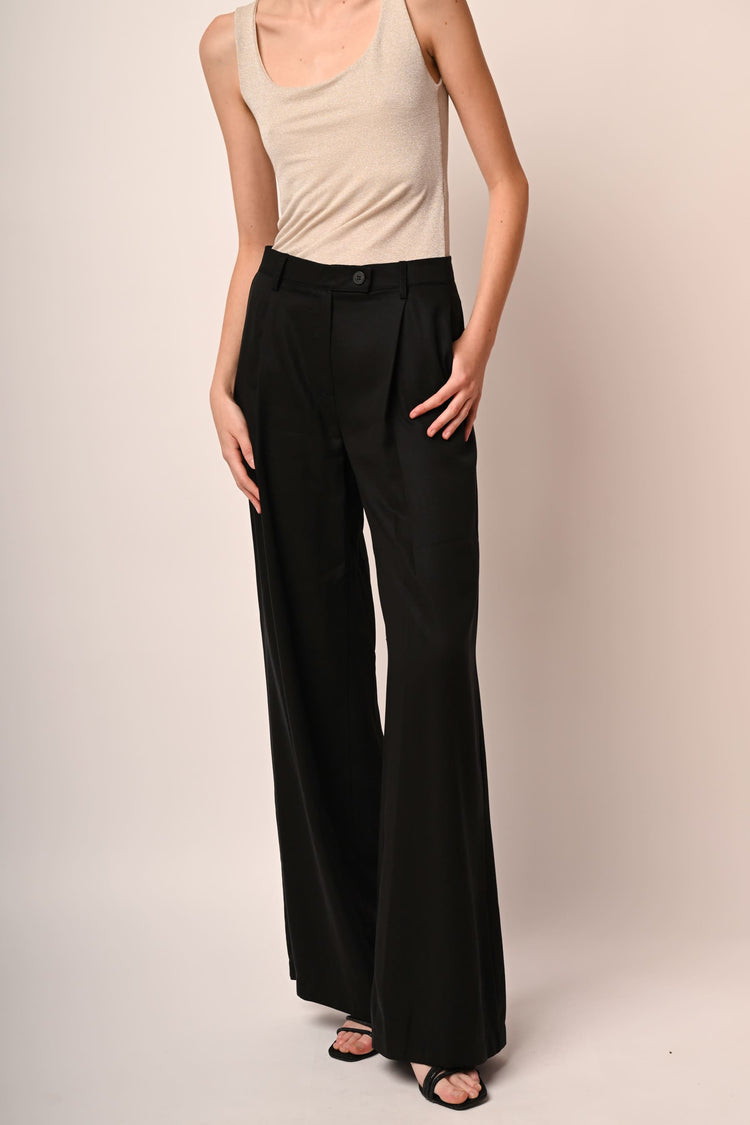 Pantaloni palazzo con pinces