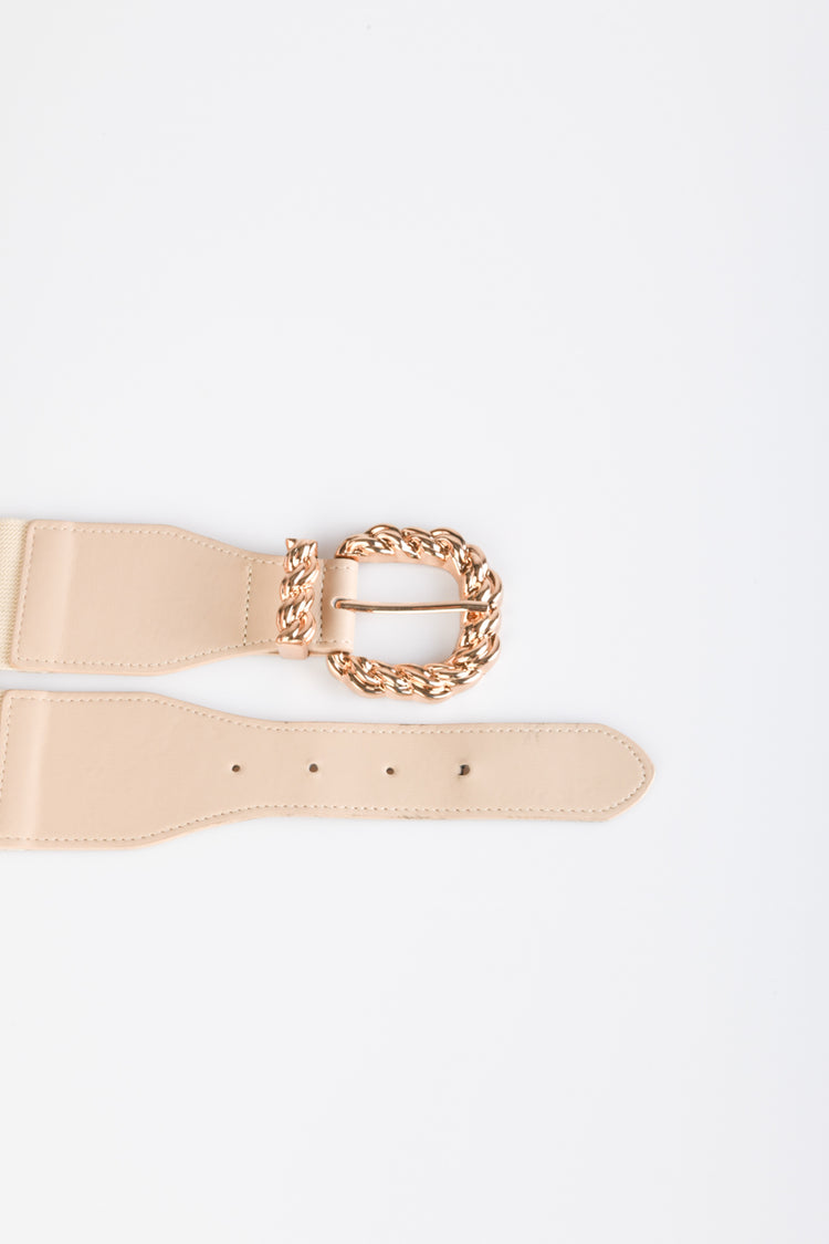 Cintura elastica con fibbia a intreccio