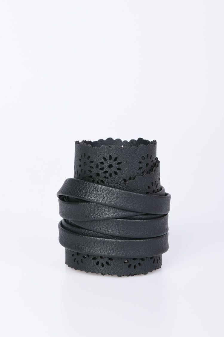 Cintura a fascia effetto pizzo