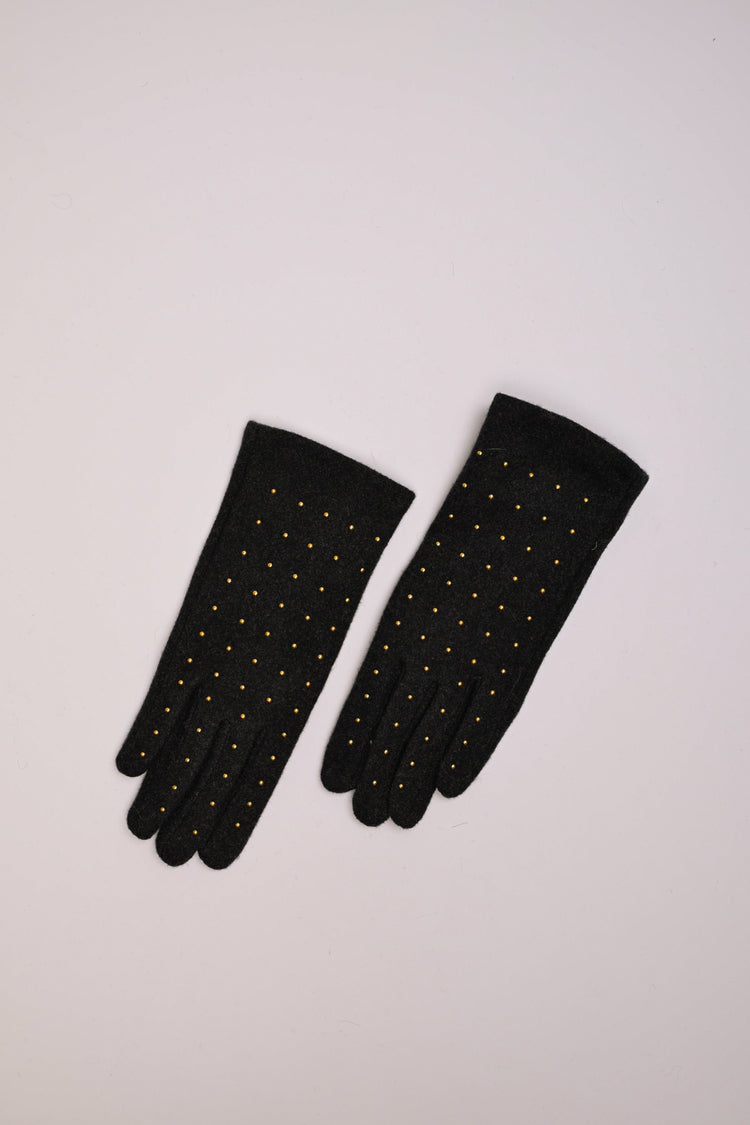 Guanti con mini borchie