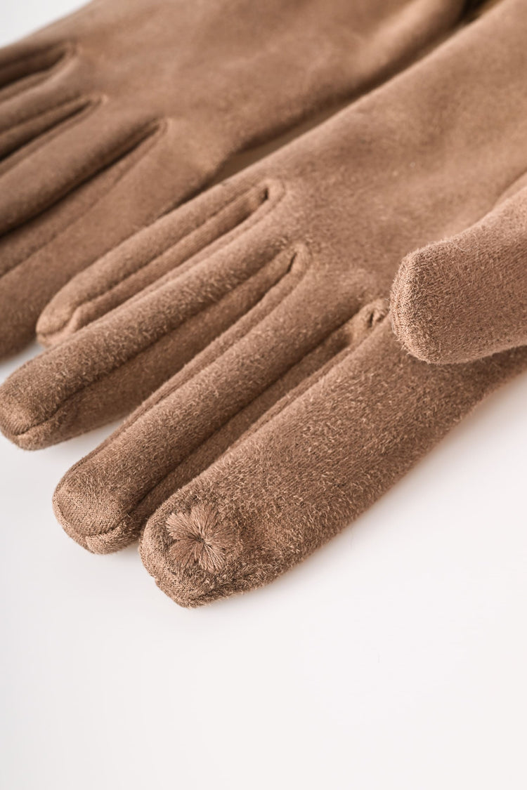 Guanti con catenella in strass