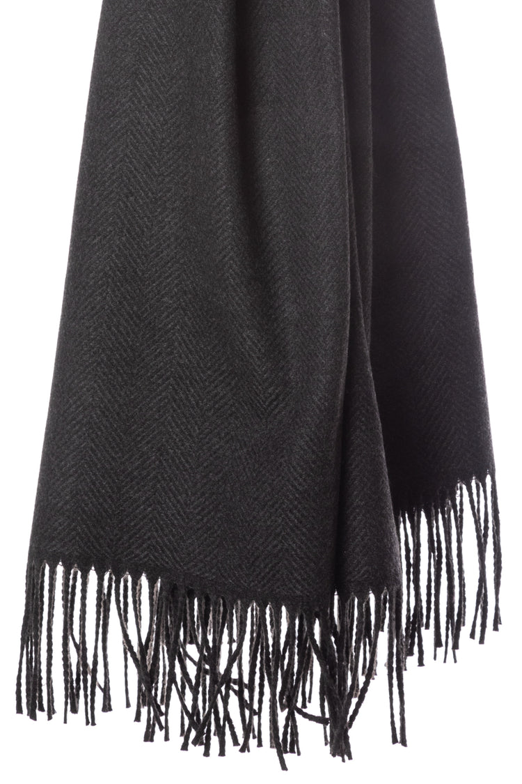 Sciarpa misto viscosa e lana chevron