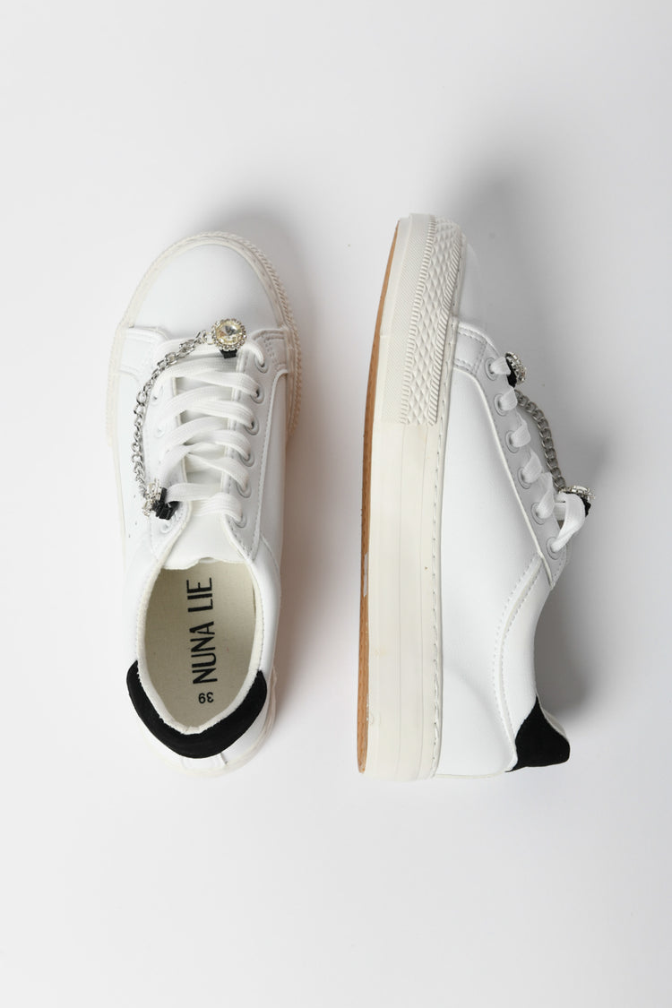 Sneakers con catena-gioiello