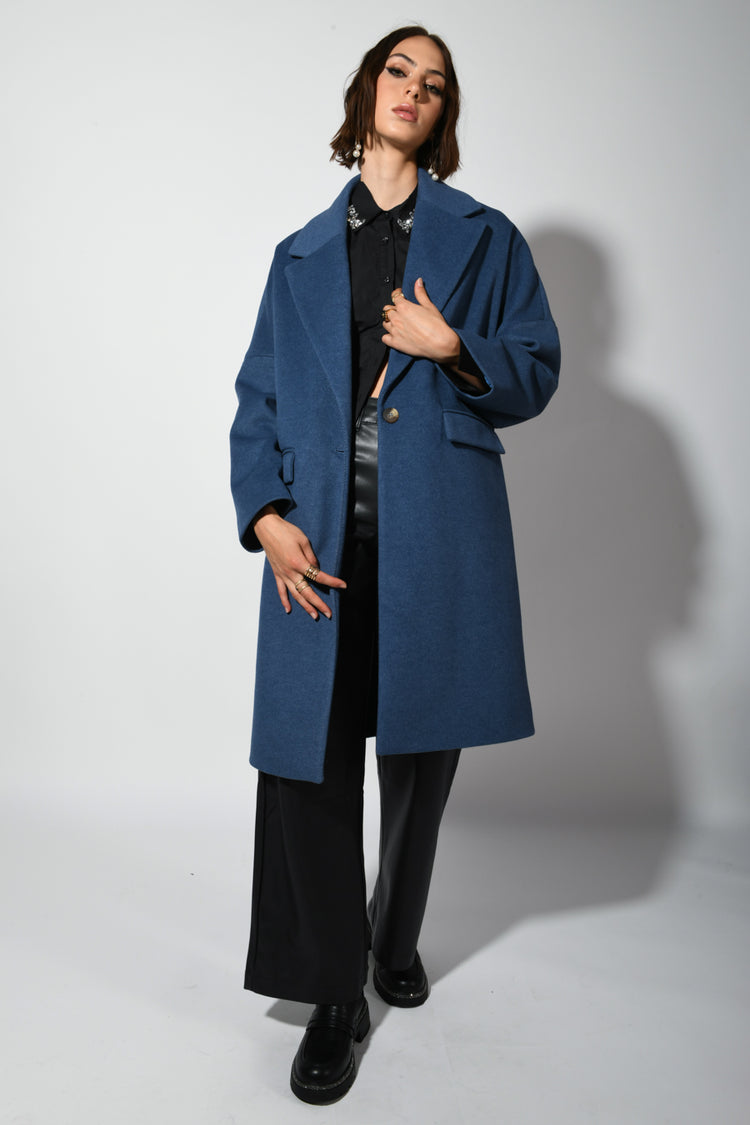 Cappotto oversize monopetto