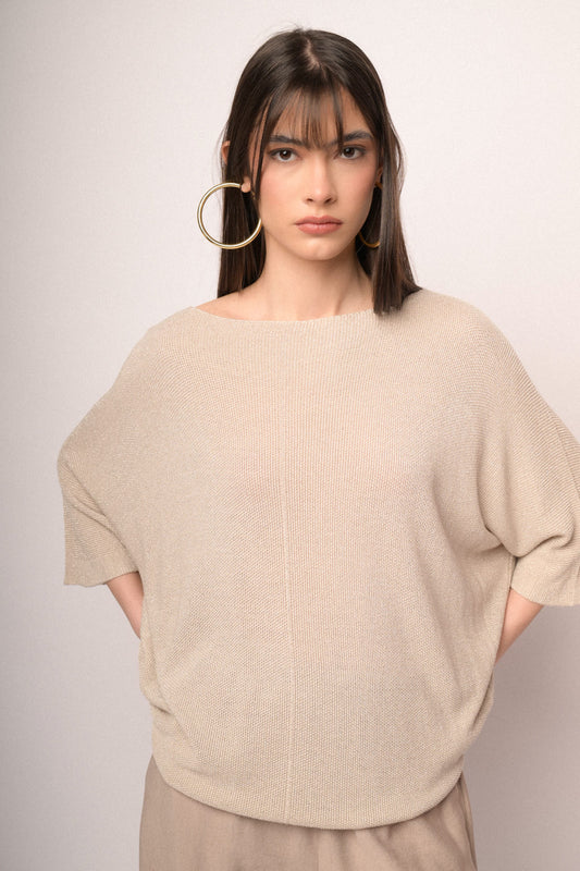 Maglia over con lurex