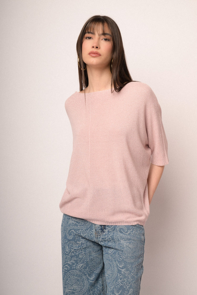 Maglia over con lurex