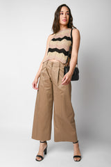 Top in maglia zig-zag