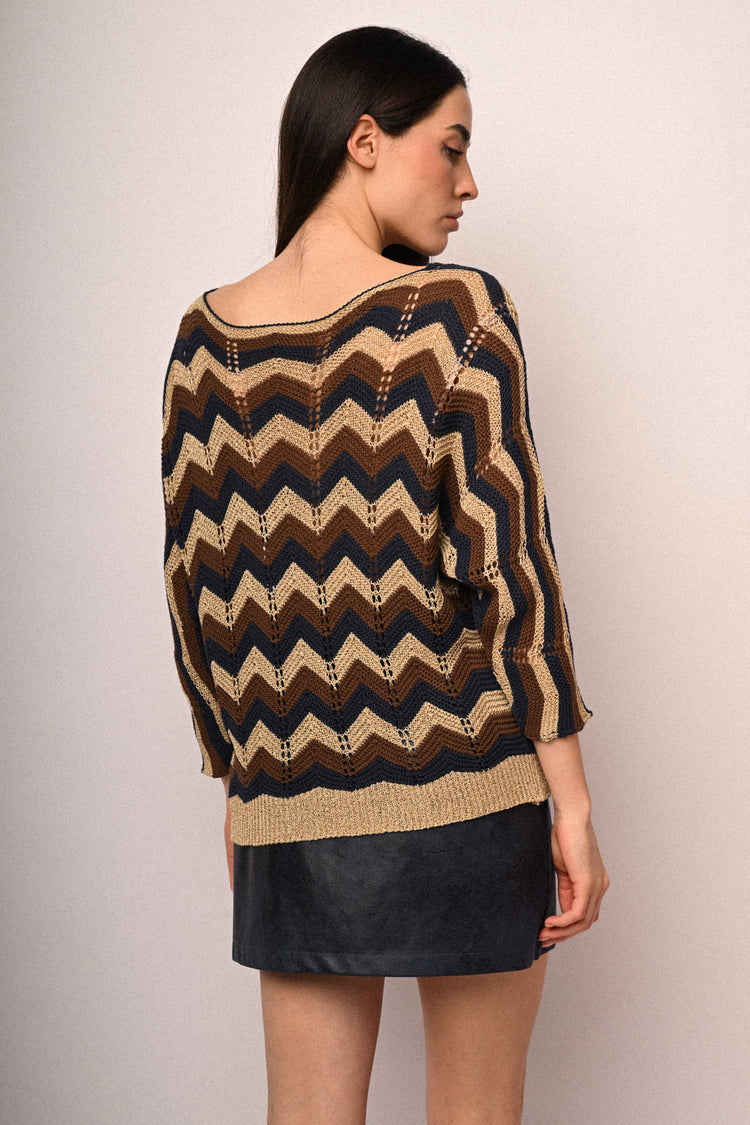 Maglia pipistrello zig zag