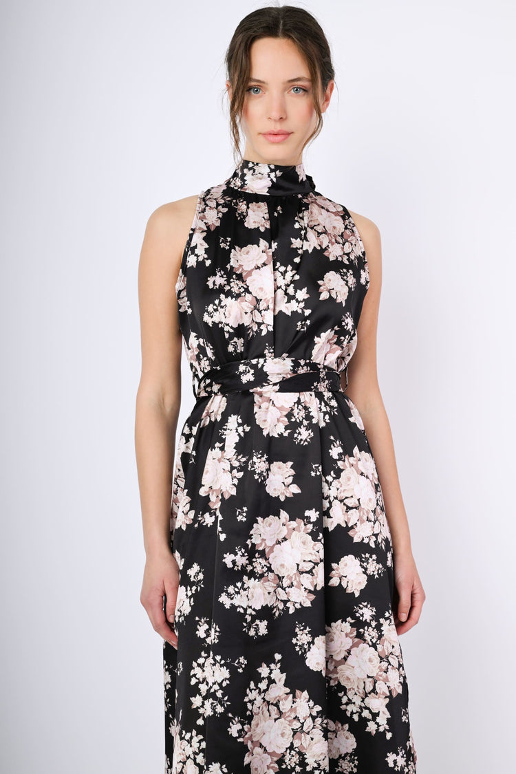 Abito lungo a stampa floreale