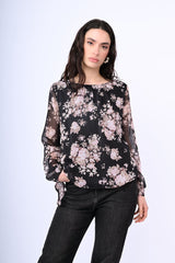 Blusa in georgette a stampa floreale