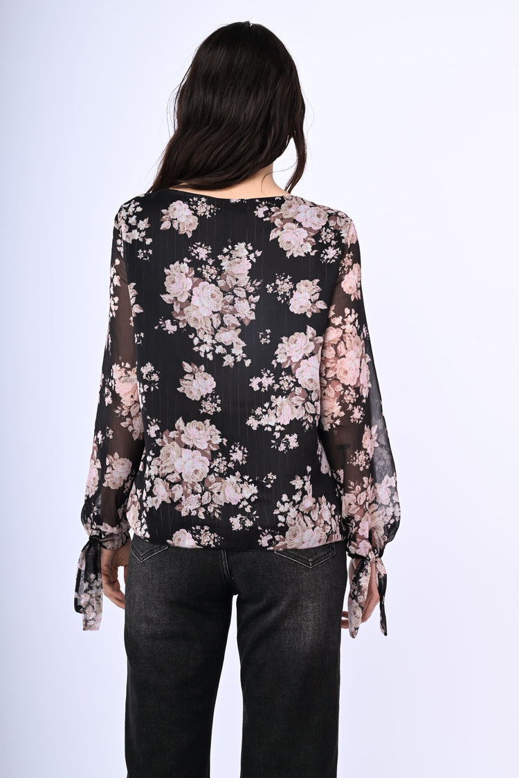 Blusa in georgette a stampa floreale