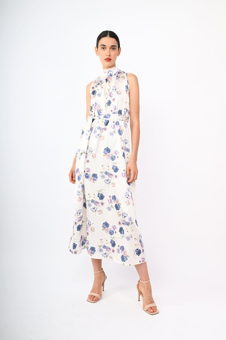 Abito lungo stampa fiori