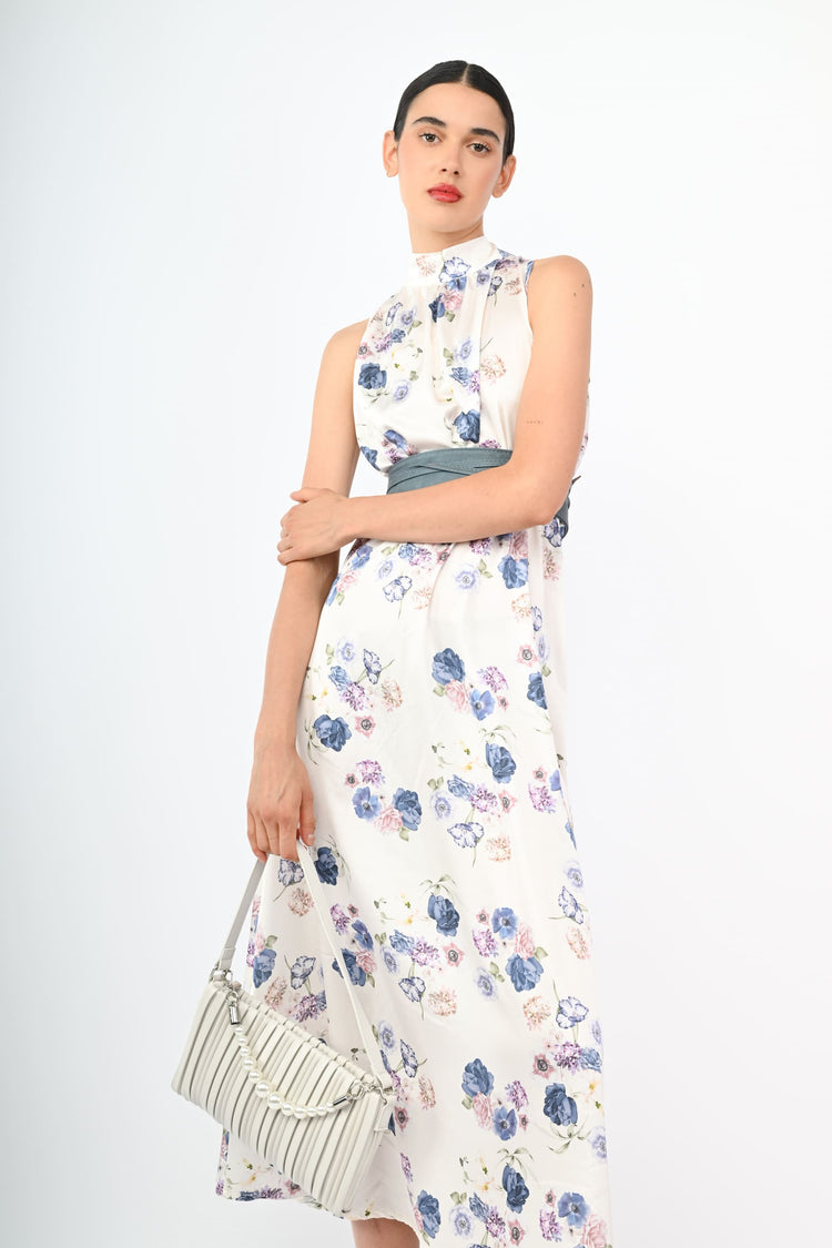 Abito lungo stampa fiori