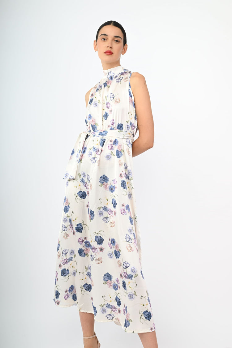 Abito lungo stampa fiori