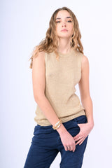 Top in maglia lurex