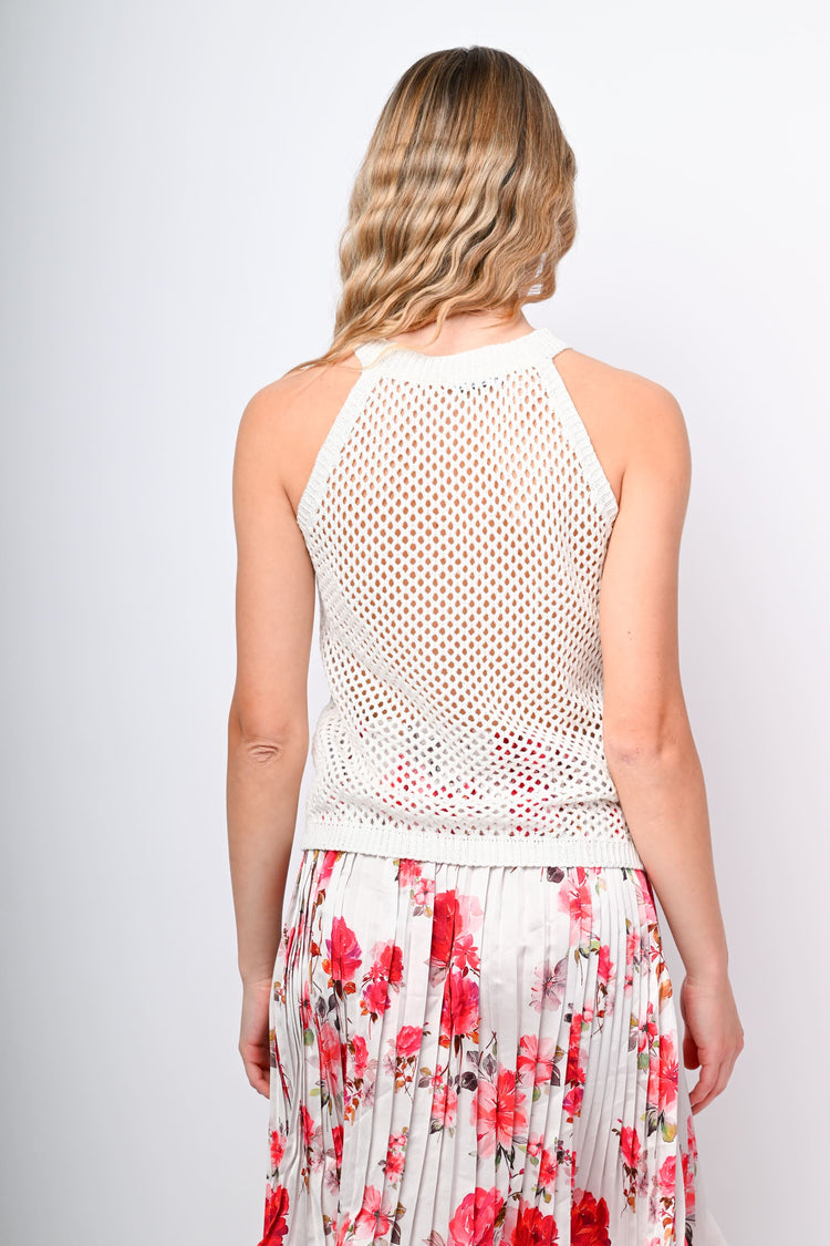 Top in maglia crochet