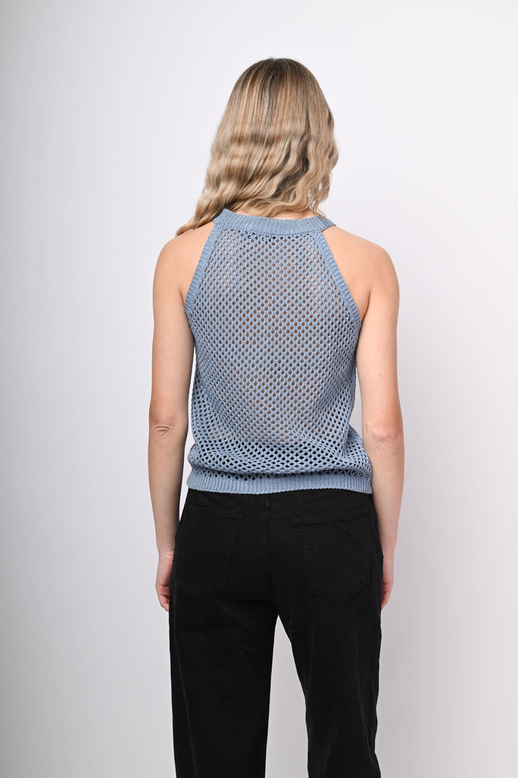 Top in maglia crochet