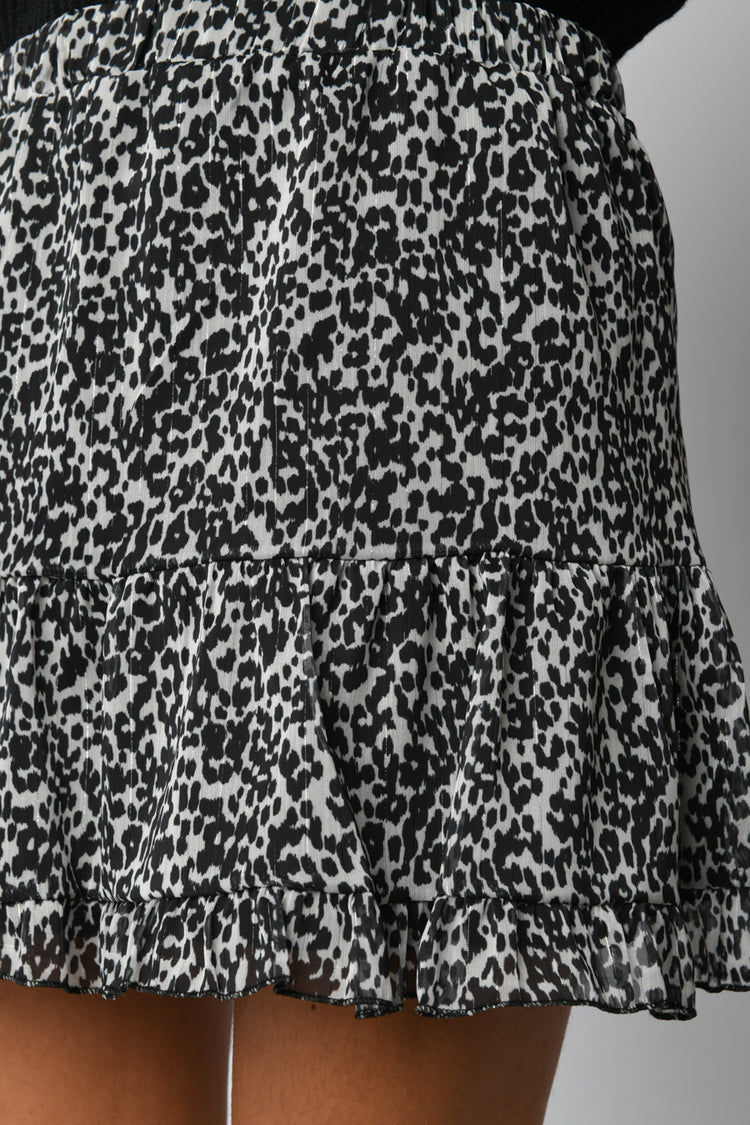 Minigonna a stampa animalier